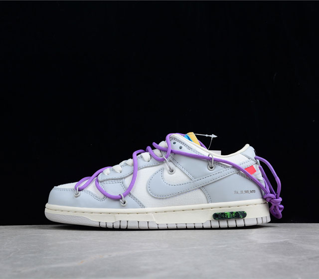 纯原版本 Nike SB Dunk OFF-WHITE 联名 47of50 灰紫蓝 47 50 货号 DM1602-12517 原厂原档案开发 原盒原标 原厂