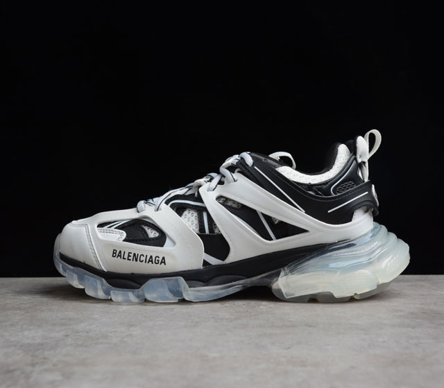 Balenciaga 巴黎世家 Track Sneaker 3.0 户外概念复古老爹鞋 白黑 647741-W3BZ2-9010 专柜同步包装 原装大盒 细节