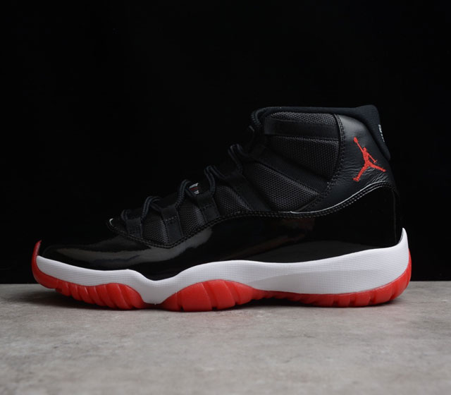 纯原版本 Air Jordan 11 Bred AJ11 黑红 大魔王 文化篮球鞋 货号 378037-061 全掌真碳纤维板 真头层皮 原装工艺 配套 鞋型