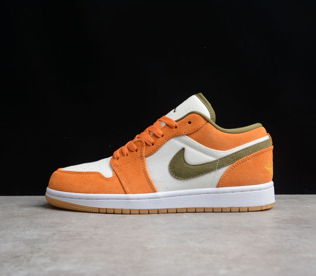 GZ版本 Air Jordan AJ1 Low AJ1 乔丹1 低帮 复古文化篮球鞋 质感反毛拼接 米黄绿勾 货号 DH6931-102 原鞋开模 拒绝公底