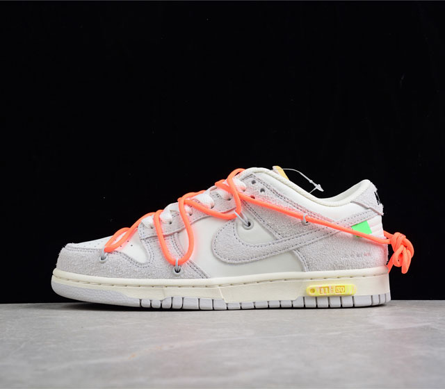 纯原版本 Nike SB Dunk OFF-WHITE 联名 11of50 麂皮浅灰粉 11 50 货 DJ0950-108 原厂原档案开发 原盒原标 原厂头