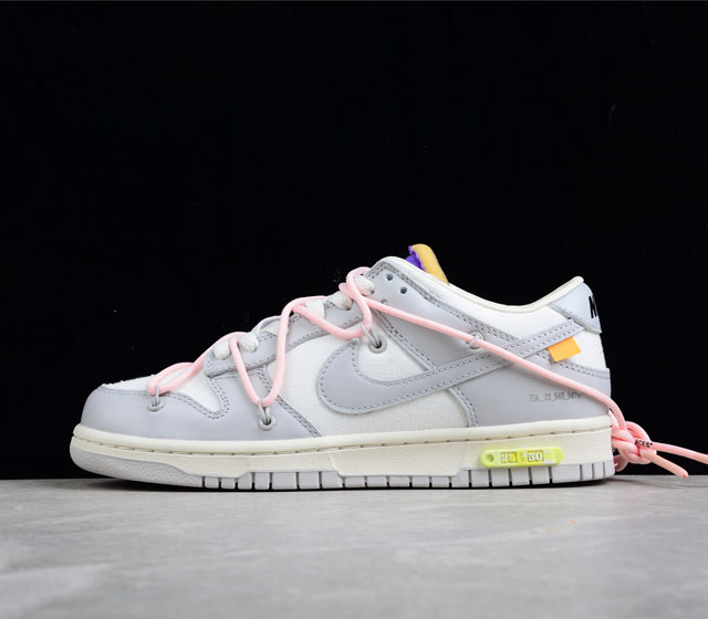 纯原版本 Nike SB Dunk OFF-WHITE 联名 24of50 灰粉紫 24 50 货号 DM1602-119 原厂原档案开发 原盒原标 原厂头层