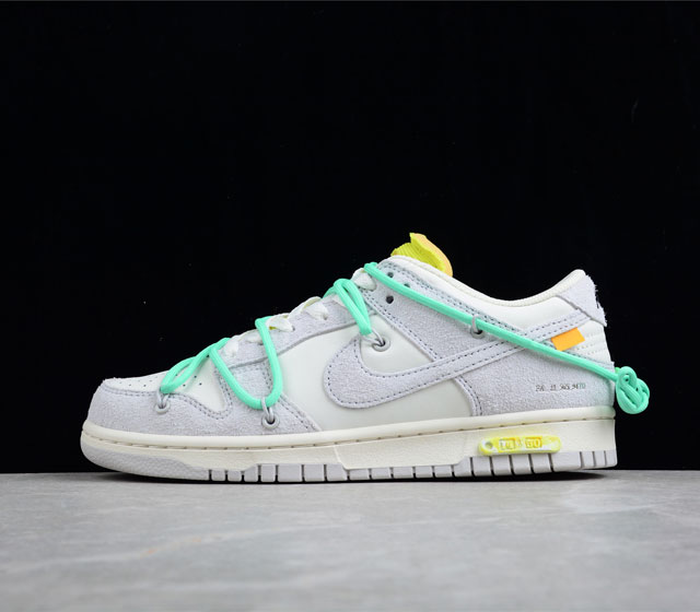 纯原版本 Nike SB Dunk OFF-WHITE 联名 14of50 麂皮灰绿 14 50 货号 DJ0950-106 原厂原档案开发 原盒原标 原厂头