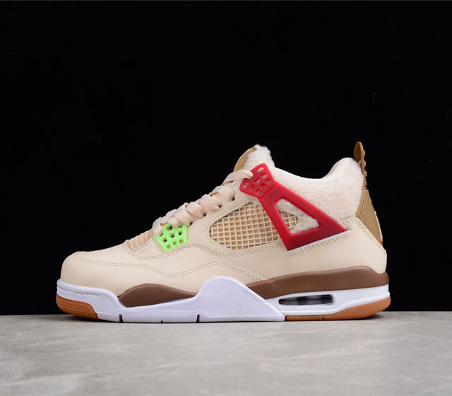 Air Jordan 4 Where The Wild Things Are 卡其色羊绒拼接 DH0572-264 36 36.5 37.5 38 38.5