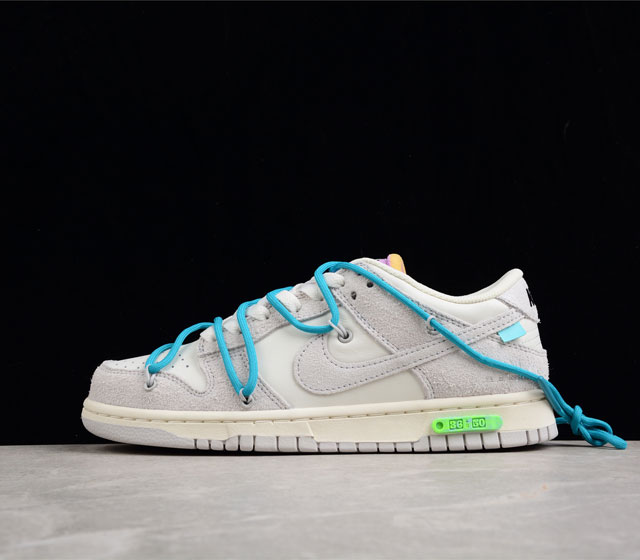 纯原版本 Nike SB Dunk OFF-WHITE 联名 36of50 麂皮灰绿紫 36 50 货号 DJ0950-107 原厂原档案开发 原盒原标 原厂