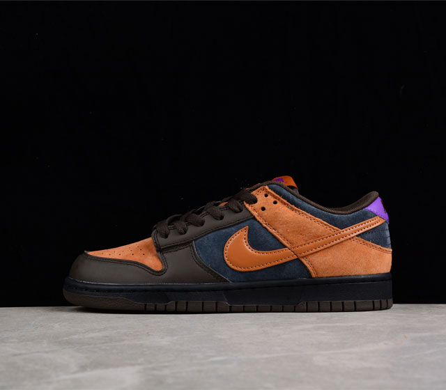 纯原版本 Nike Dunk Low PRM Cider 苹果酒 黑橙麂皮拼接滑板鞋 货号 DH0601-00115 原厂原档案开发 原盒原标 原厂头层皮料