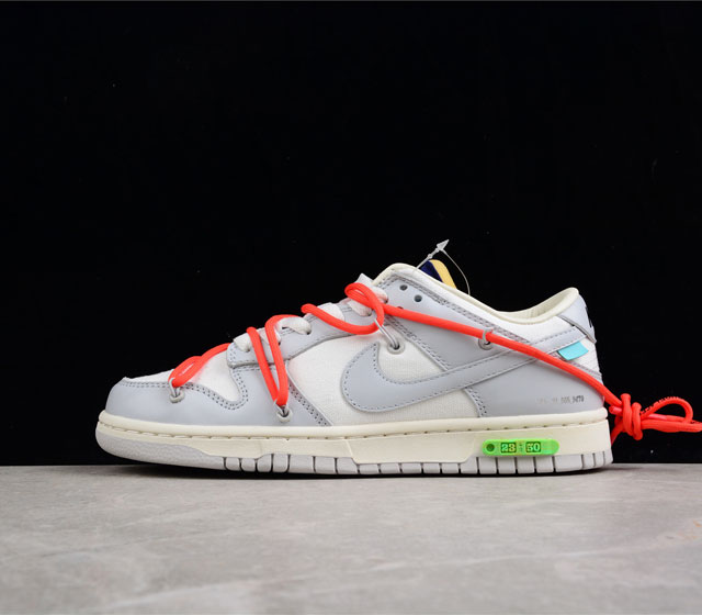 纯原版本 Nike SB Dunk OFF-WHITE 联名 23of50 灰红蓝 23 50 货号 DM1602-126 原厂原档案开发 原盒原标 原厂头层