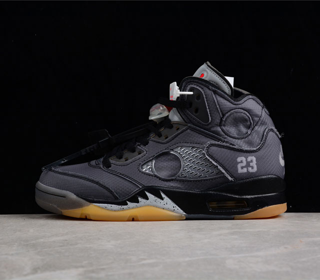 Air Jordan 5 AJ5 x Off-white ow联名黑蝉翼CT8480-001 尺码 40 40.5 41 42 42.5 43 44 44.5