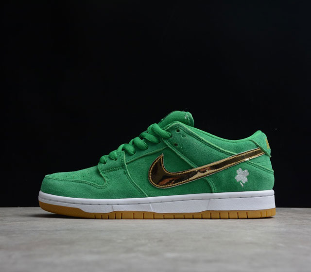 Nike SB Dunk Low St.Patrick s Day 低帮休闲板鞋绿金色 货号 BQ6817-303 尺码 36-47.5