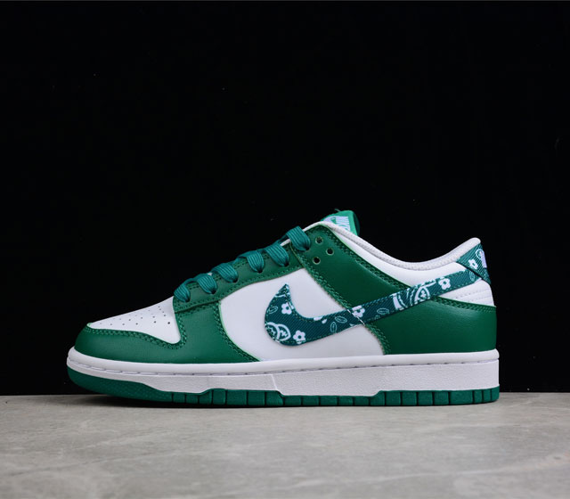 NK Dunk Low Green Paisley 白绿 腰果花 低帮运动休闲板鞋 DH4401-102 大厂出品 原厂数据楦头打造 实拍所见即所得 品质随意