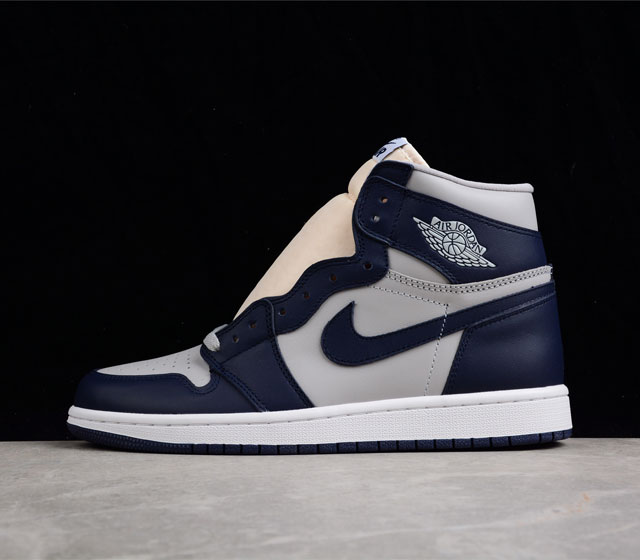 Air Jordan 1 AJ1 乔丹1代高帮篮球鞋 乔治城 灰蓝 海军蓝BQ4422-40016 Air Jordan 1 AJ1 乔丹1代高帮篮球鞋 乔治