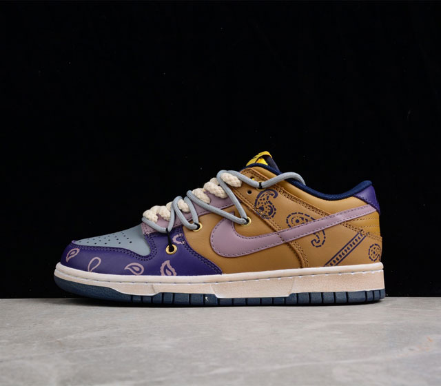 Nk Dunk Low Retro Vibe风做旧 解构鞋带 紫棕米白 SB低帮运动休闲板鞋 DD1391-700 36-47.5 36 36.5 37.5