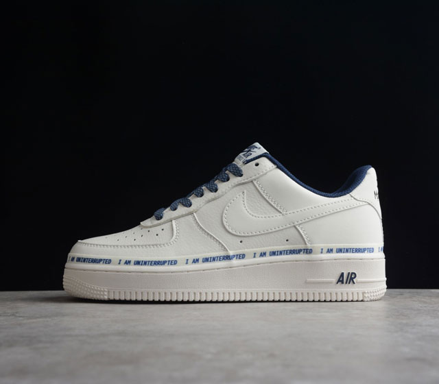 Air Force 1 Low 米白蓝串标 原楦头原纸板 打造纯正空军版型 专注外贸渠道 全掌内置蜂窝气垫 #原盒配件 原厂中底钢印 拉帮完美 官方货号 NU