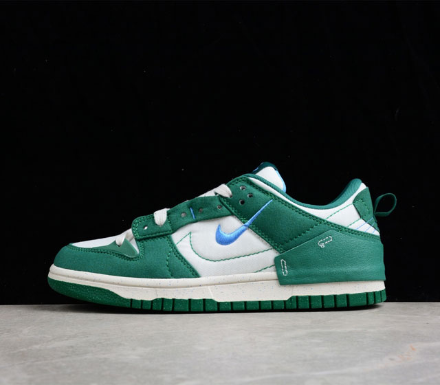 Nk Wmns Dunk Low Disrupt 2 Malachite 轻量扣篮破坏二代系列全新解构风低帮休闲运动滑板板鞋 解构绿孔雀米白蓝双钩 DH440