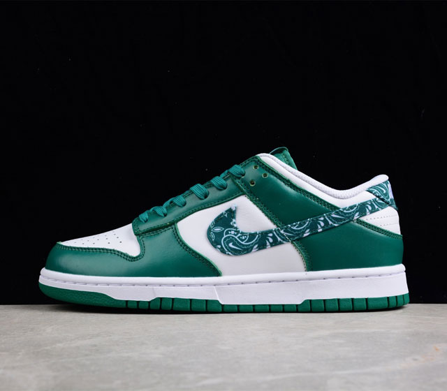 NK Dunk Low Green Paisley 白绿 腰果花 低帮运动休闲板鞋 DH4401-102 大厂出品 原厂数据楦头打造 实拍所见即所得 品质随意