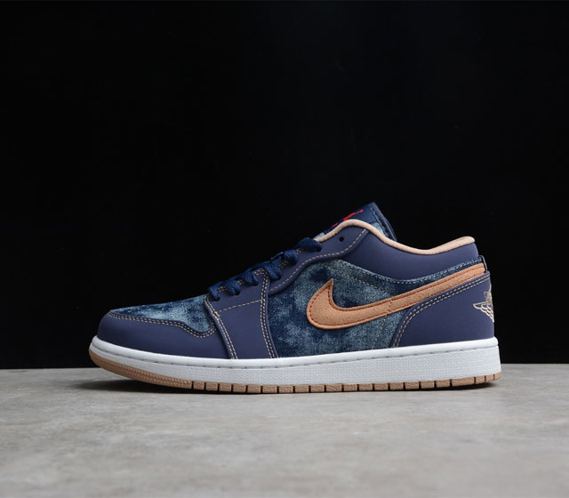 CJ版本 Air Jordan 1 Low AJ1 低帮 文化篮球鞋 深牛仔蓝 DH1259-400 市售最高品质 原鞋开发 平台订单专用代工流水线打造 一眼