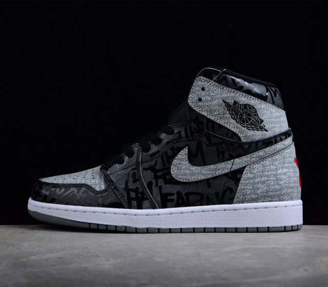 CJ版本 Air Jordan 1 High OG Rebellionaire AJ1 乔1黑灰禁穿 叛乱者 高帮篮球鞋 555088-036 40 40.5