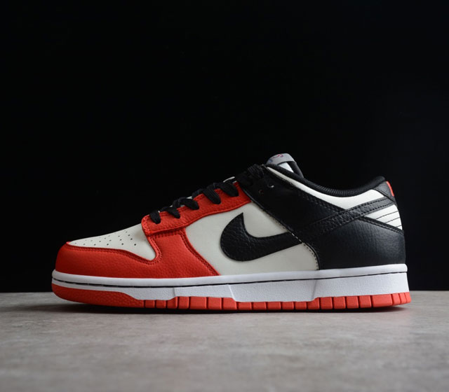 NBA x Nike Dunk Low EMB Chicago (GS)复古休闲板鞋 黑白红 芝加哥 NBA 75周年 Nike Dunk Low (GS)