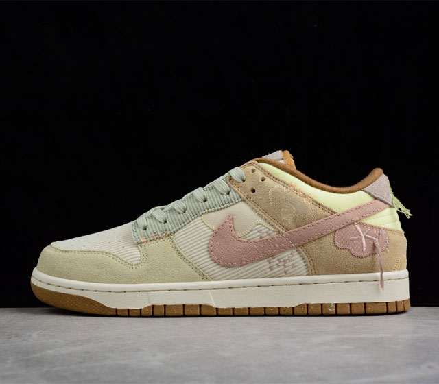 Nike Dunk Low Bright Side 拼接灯芯绒 货号 DQ5076-121 尺码 36 36.5 37.5 38 38.5 39 40 40.