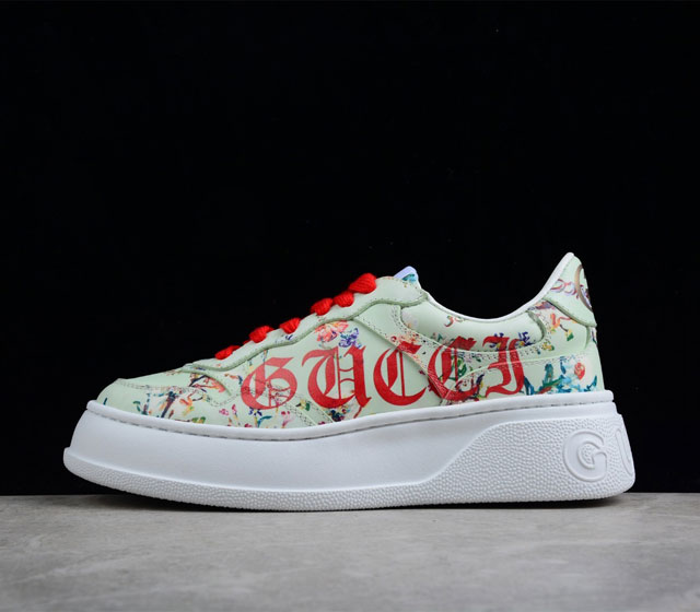 Gucci Screener GG High-Top Sneaker运动休闲鞋系列 全套专柜包装物及配件 这款运动鞋采用厚底结构 巧妙运用外观设计 配色和材质