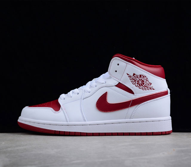 Air Jordan 1 Mid 白红反转芝加哥中帮篮球鞋BQ6472-161 尺码 36 36.5 37.5 38 38.5 39 40 40.5 41 4