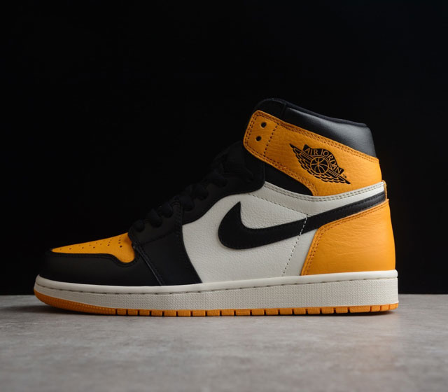 CJ版本 Air Jordan 1 AJ1乔1 Yellow Toe 黑黄脚趾 货号 555088-711 国内一线头部知名大厂出品 原鞋原楦头纸板开发 原厂