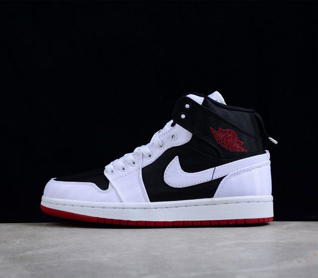 CJ版本 Air Jordan 1 Mid UT Black White AJ1 乔1白黑紫拼接 中邦篮球鞋 DD9338-016 尺码 35.5 36 36