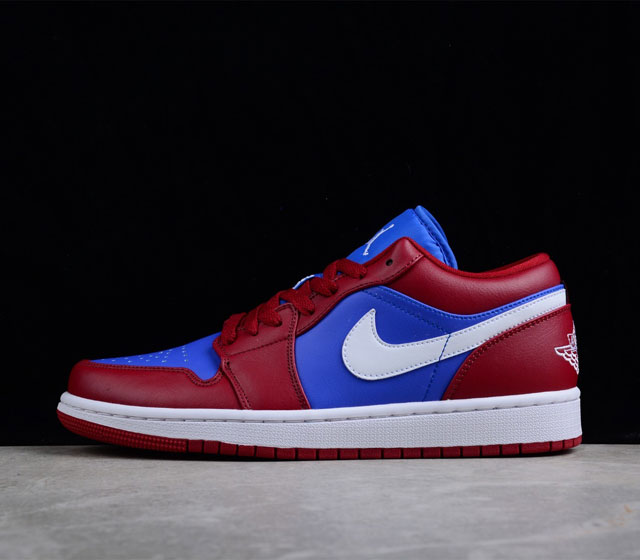 Air Jordan 1 Low AJ1 乔1红蓝白勾配色 低帮篮球鞋 DC0774-604 尺码 36 36.5 37.5 38 38.5 39 40 40