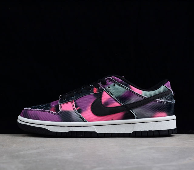 SB Dunk LOW Graffiti 复古休闲板鞋扎染涂鸦 海军蓝情侣款主货号 DM0108-002 尺码 36 36.5 37 38 38.5 39 4