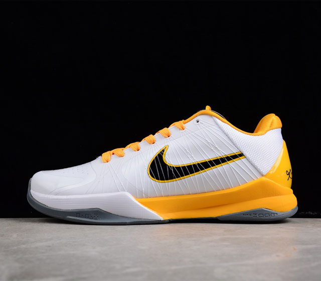 NIKE KOBE ZK5 PROTRO 科比五代湖人主场配色白金货号 386430-104 尺码 40 40.5 41 42 42.5 43 44 44.5