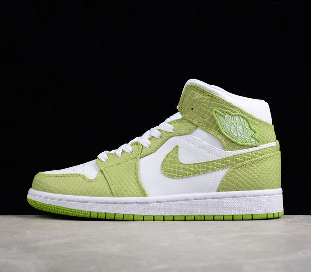 Air Jordan 1 Mid SE Green Python AJ1 乔1绿蛇 DV2959-113 尺码 36 36.5 37.5 38 38.5 39