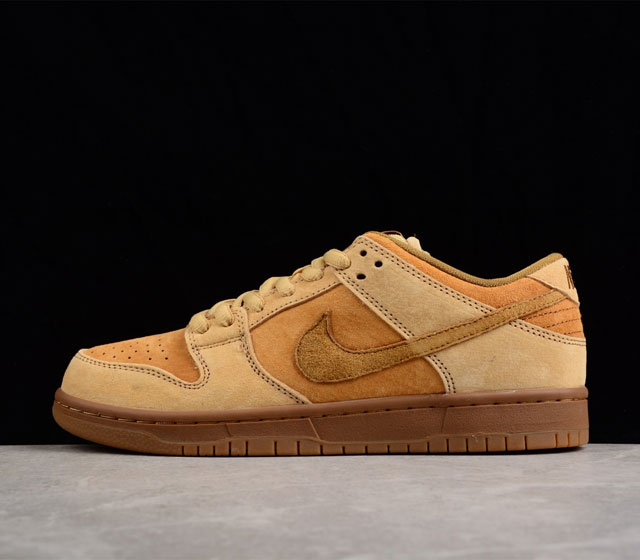 纯原版本 Nike SB Dunk Low Pro TRD QS Wheat 小麦色 货号 883232-700 原厂原档案开发 原盒原标 原厂头层皮料 官方