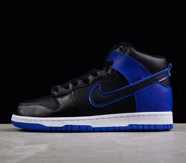 纯原版本 Nk SB Dunk High Blue Camo 黑蓝迷彩 SB扣篮系列高帮休闲运动滑板板鞋 DD3359-001 尺码 36 36.5 37.5