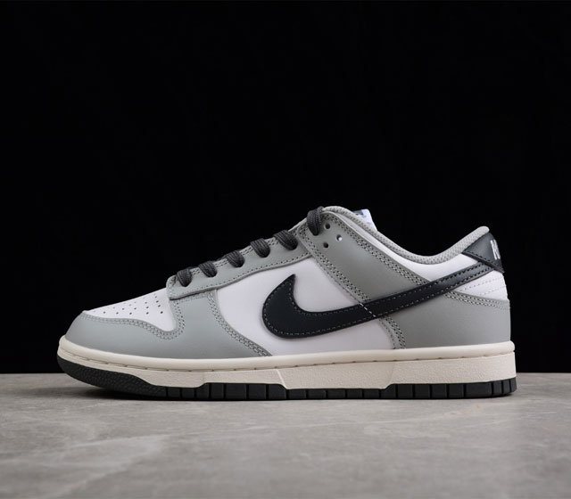 R版本 NIKE DUNK Low Light Smoke Grey 白灰 轻便耐磨低休闲板鞋 男女同款 货号 DD1503-117 尺码 36 36.5 3