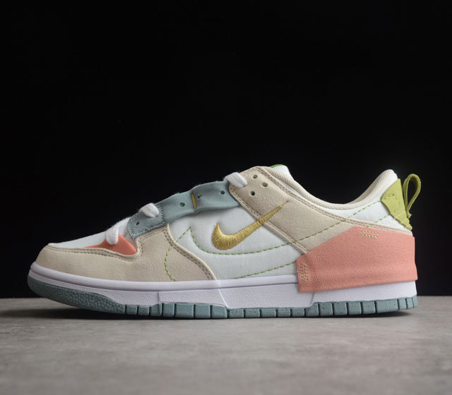 NK Dunk Low Disrupt 2 Easter 彩蛋 解构风滑板鞋 货号 DV3457-100 尺码 36 36.5 37 38 38.5 39 4