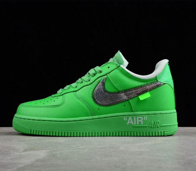 NK Air Force 1 Green OW联名空军一号低帮 绿色博物馆 DX1419-300 市面最高品质 采用贝利原厂皮料 高端产物 国内一线头部大厂出