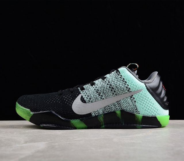 Nike Kobe 11 Low Easter 黑绿专业实战篮球鞋 8244521-305 尺码 40 40.5 41 42 42.5 43 44 44.5