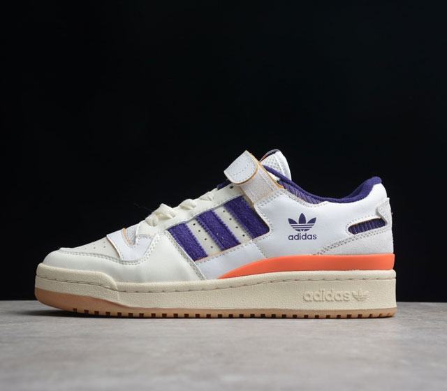 adidas originals Forum 84 Low Champions 白紫橙 太阳 货号 GX9049 Forum 诞生之时可谓家喻户晓 把它比作球