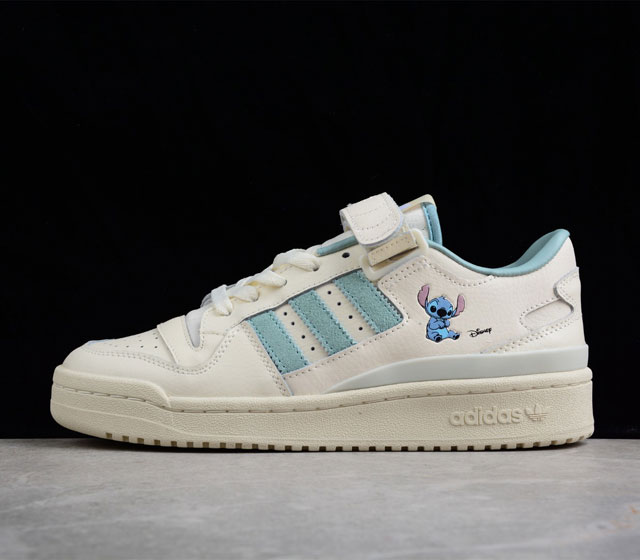 Disney x adidas Forum 84 Low Stitch 史迪仔 灰蒂芙妮 货号 HQ6374 尺码 36 36.5 37 38 38.5 39