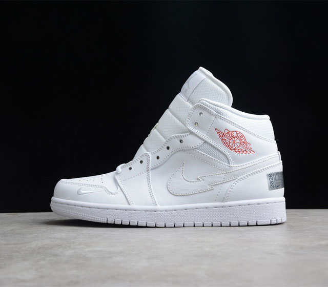 CJ版本 Air Jordan 1 Mid Euro Tour AJ1 中帮 白红 闪电欧洲限定 货号 CW7589-100 市售最高品质 原鞋开发 平台订单