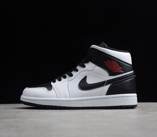 公司级 AIR JORDAN1 MID 8孔 AJ1中邦 黑白 BQ6472-101 36 36.5 37.5 38 38.5 39