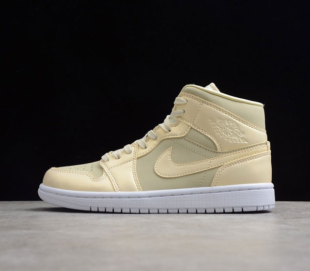 公司级 AIR JORDAN1 MID 8孔 AJ1中帮 鹅毛黄柠檬CK6587-200 36 36.5 37.5 38 38.5 39