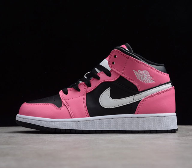 Air Jordan 1 Mid Pinksicle GS 黑粉 555112-002 35.5 36 36.5 37.5 38 38.5 39