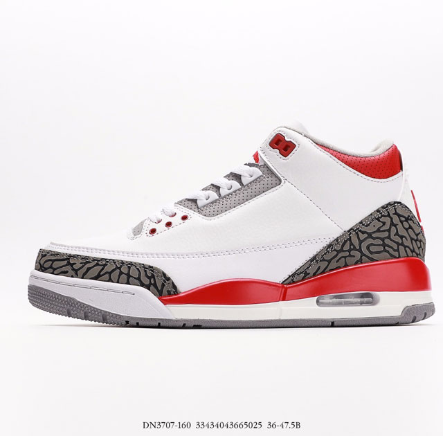 乔丹Air Jordan 3 Fire Red AJ3 乔3全新火焰红 中帮复古休闲运动文化篮球鞋经典复刻 完美爆裂 正确卡色大底 客供原厂磨具 完美鞋型 鞋舌