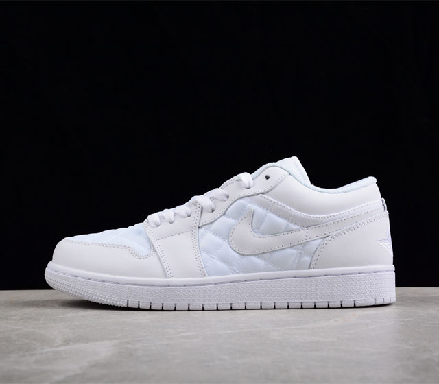 Air Jordan 1 Low Quilted Triple White AJ1 乔1全白 低帮篮球鞋 DB6480-100 Size 36 36.5 37