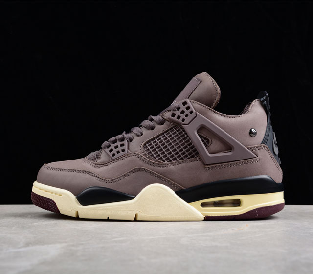 纯原版本 A Ma Mani re x Air Jordan 4 Violet Ore AJ4 乔4联名款 勃艮第红 DV6773-220 尺码 36 36.