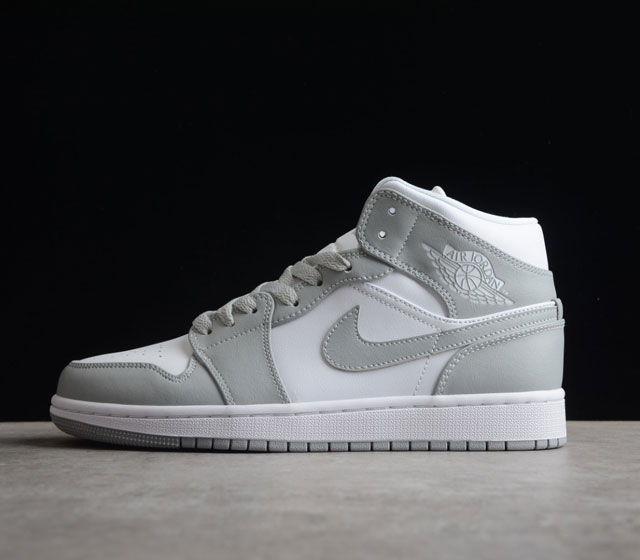 Air Jordan 1 Mid Grey Sail AJ 乔1新白灰 中邦篮球鞋 BQ6472-115 Size 36 36.5 37.5 38 38.5