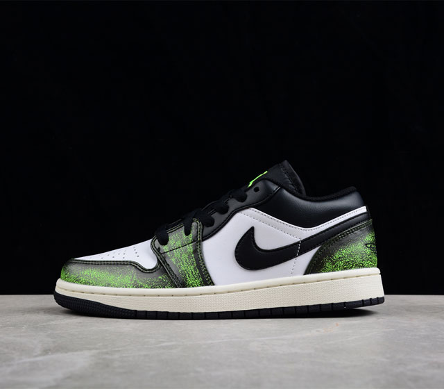 Air Jordan 1 Low X白绿爆裂纹低帮文化板鞋货号 DO8244-003 尺码 36 36.5 37.5 38 38.5 39 40 40.5 41