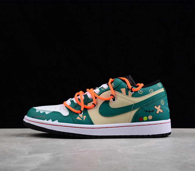 Nike Air Jordan 1 Low 麻绳绑绳 AJ1低帮 乔丹一代低帮经典复古文化休闲运动篮球鞋 553558-062 采用软质头层皮组合纤维牛培皮革鞋