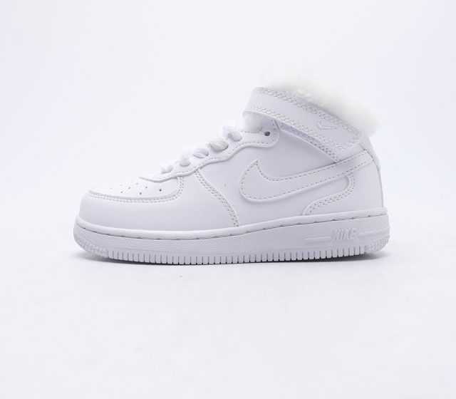 耐克 儿童运动鞋 NIKE Air Force 1 Mid 07 LV8 解构 高帮板鞋 童鞋 中童大童鞋 传奇设计师Bruce Kilgore 创始了经典